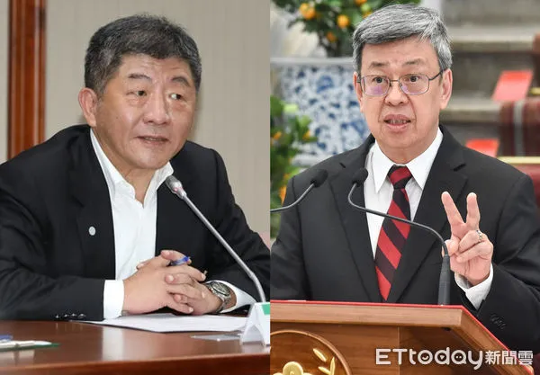 ▲▼衛福部長陳時中(左)、前副總統陳建仁(右) 。(合成圖/記者黃克翔、李毓康攝)