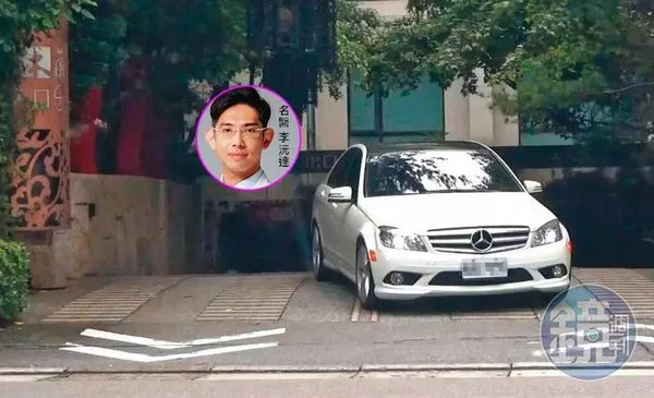 6月13日中午,藥廠女業務開賓士車載李沅達離開摩鐵、返回住處。(讀者提供)