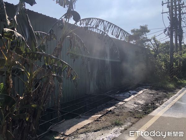 ▲▼ 0711林口工廠火警 。(圖/記者戴上容翻攝)