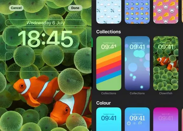 ▲iOS 16 Beta 3小丑魚桌布。(圖/取自推特@jacklroberts)