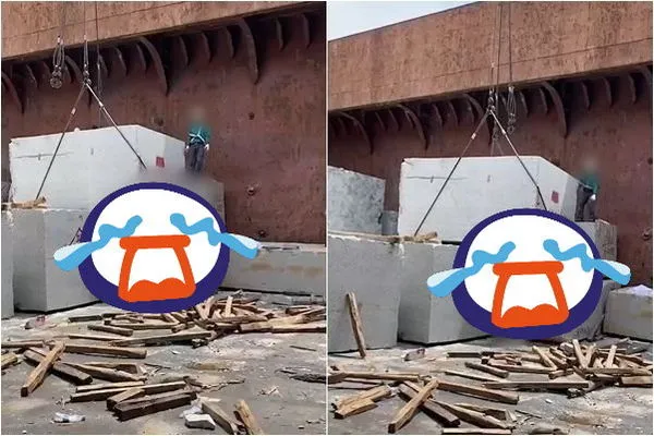 ▲▼花蓮港巨石掉落砸死工人。(圖/記者柯政誟翻攝)