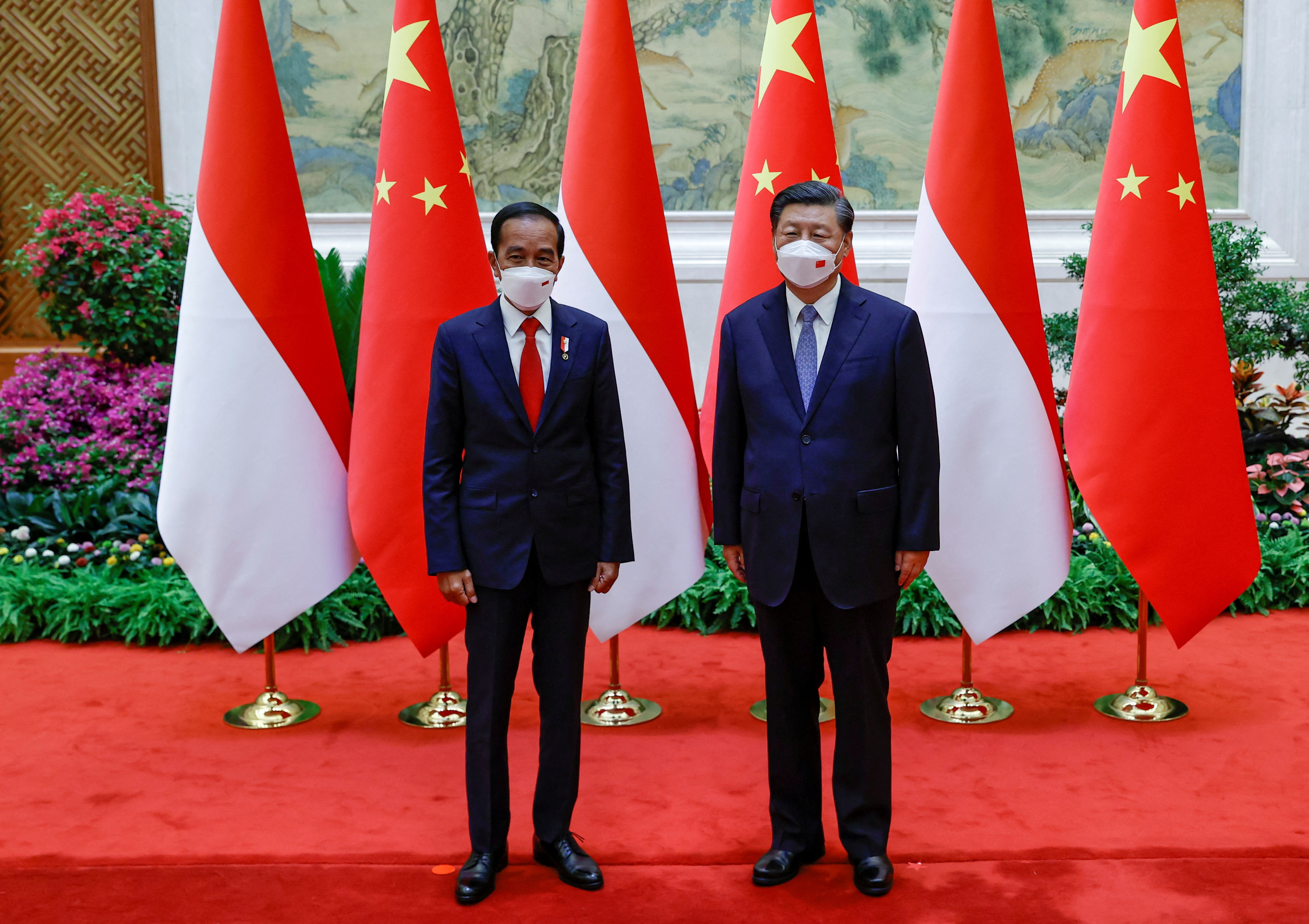 ▲大陸國家主席習近平在北京會見印尼總統佐科。（圖／路透）