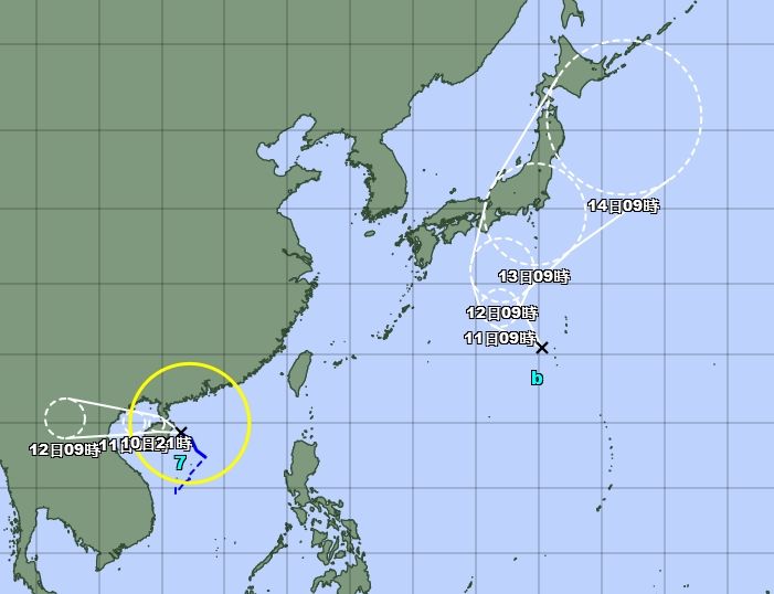 ▲▼又一熱帶低壓生成，可能成為今年第8號颱風「米雷」。（圖／翻攝日本氣象廳）