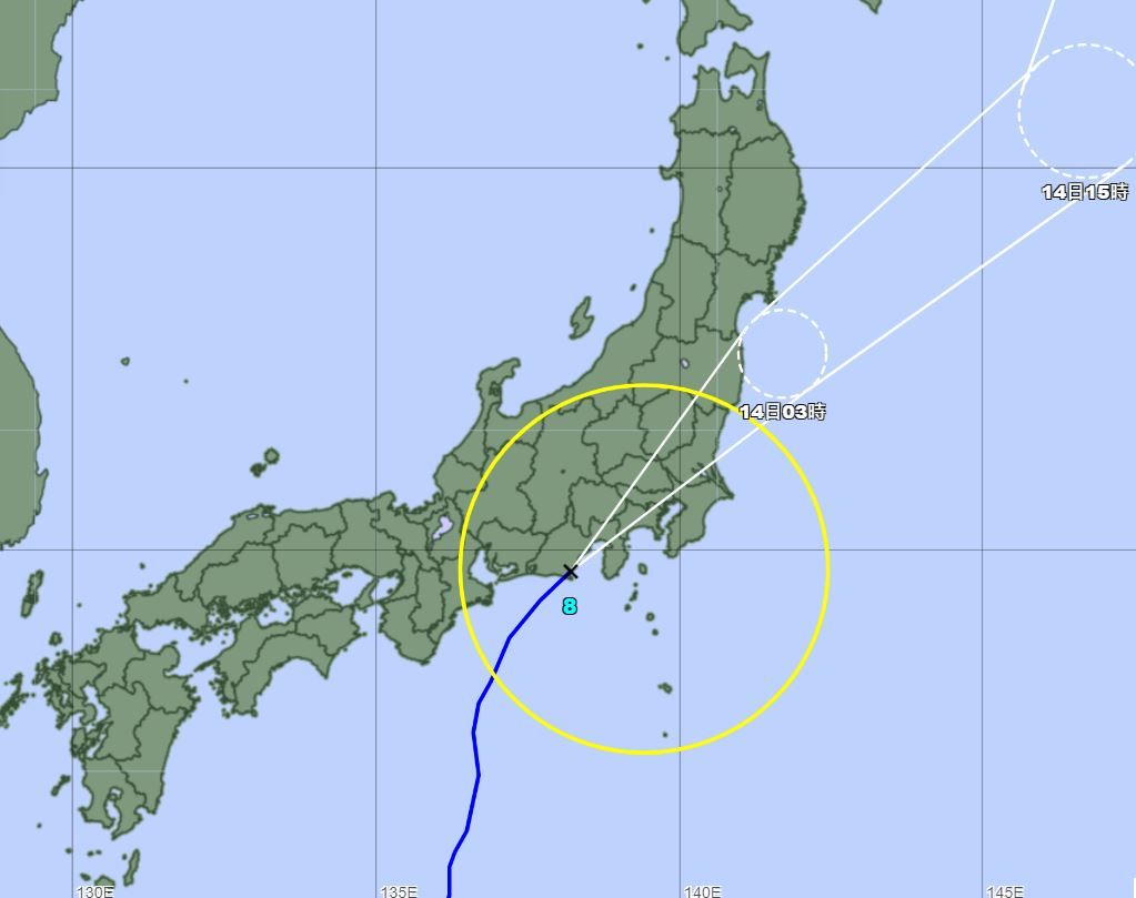 ▲▼米雷登陸日本。（圖／日本氣象廳）