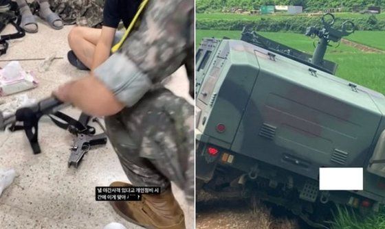 ▲▼南韓士兵將營區內槍枝相關照片上傳網路，引發熱議。（圖／翻攝自Instagram）