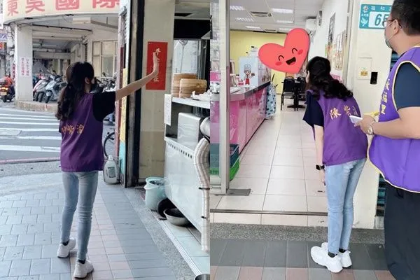 ▲陳紫渝「一早公主頭拜票」!甜曬自拍福利。(圖/翻攝自臉書/永福里陳紫渝)