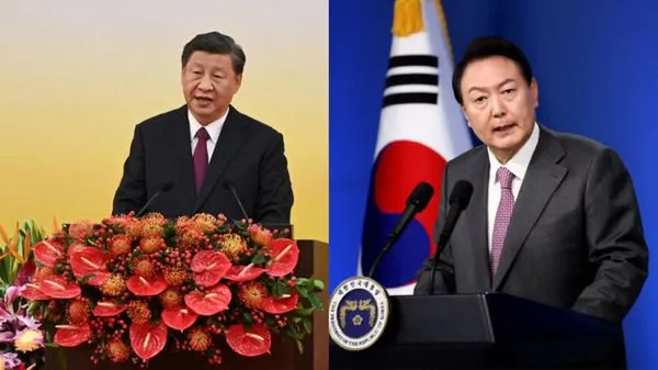 ▲▼ 大陸國家主席習近平、韓國總統尹錫悅 。(合成圖/路透社)