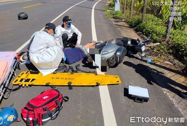 ▲▼彰化139線自撞車禍。(圖/記者唐詠絮翻攝)