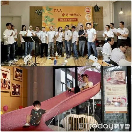 ▲上海市協在滬台灣校友聯誼會舉辦的中秋聯歡晚會,載歌載舞,親子同樂。(圖/記者趙禕攝)