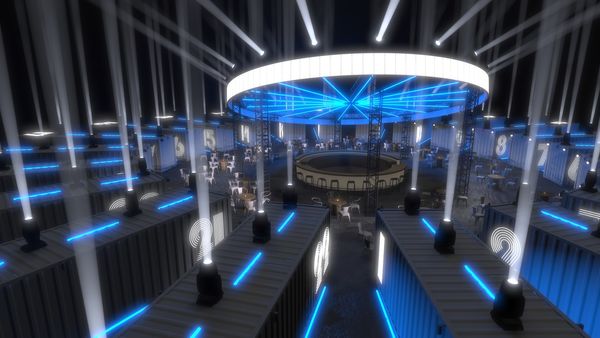 ▲▼高雄台灣設計展,「貨櫃擺陣」夜間燈光設計曝光。(圖/高雄市政府文化局)