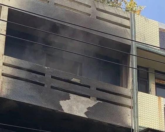 ▲▼彰化二林自助洗衣店火警 。(圖/記者唐詠絮翻攝)