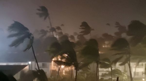 ▲▼一級颶風菲奧娜（Hurricane Fiona）18日在美國屬地波多黎各（Pueto Rico）西南部登陸。（圖／路透）