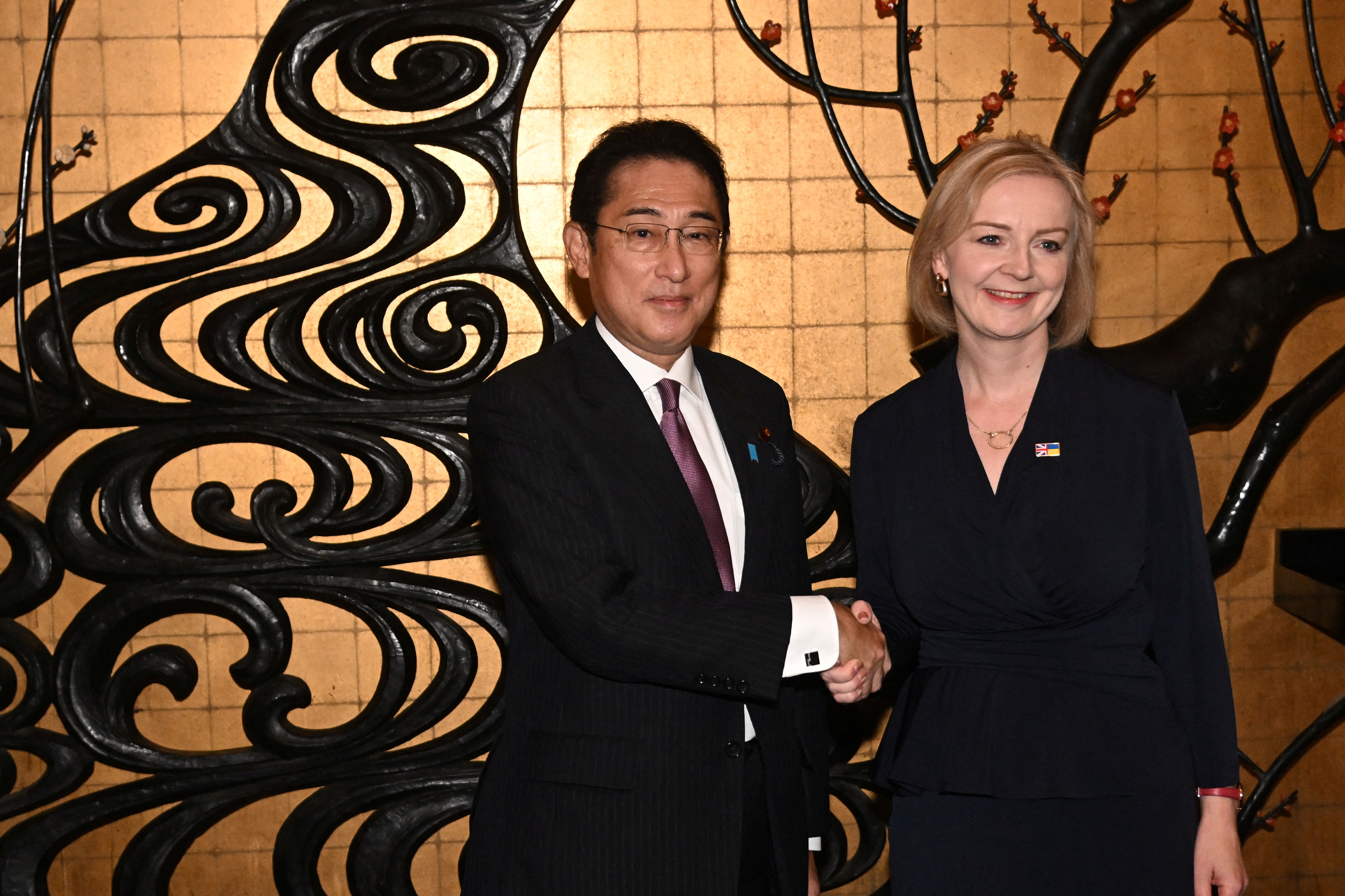 ▲▼英國首相特拉斯（Liz Truss）與日本首相岸田文雄會面。（圖／路透）