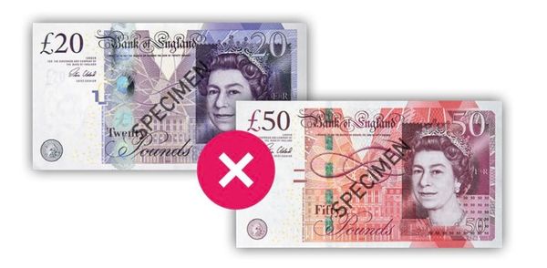 ▲▼英國月底將全面淘汰20英鎊和50英鎊舊鈔。（圖／翻攝自推特）