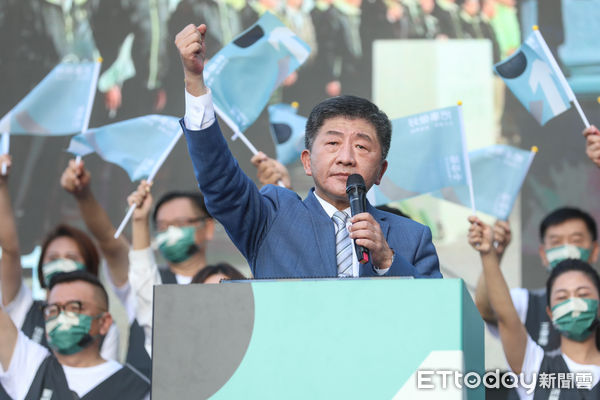 ▲台北市長候選人陳時中於競選總部成立大會致詞。（圖／記者林敬旻攝）