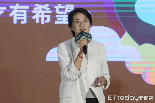 ▲台北市長候選人黃珊珊出席2022台灣氣候行動博覽會。(圖/記者林敬旻攝)