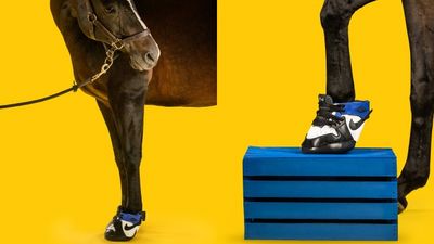 美設計師做「馬匹專屬運動鞋」　超像縮小版球鞋！單隻起價台幣38K