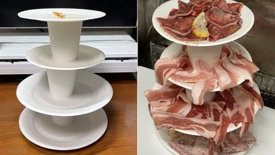 在家還原燒肉店「肉片塔」　幾十元疊出儀式感：想吃多少放多少