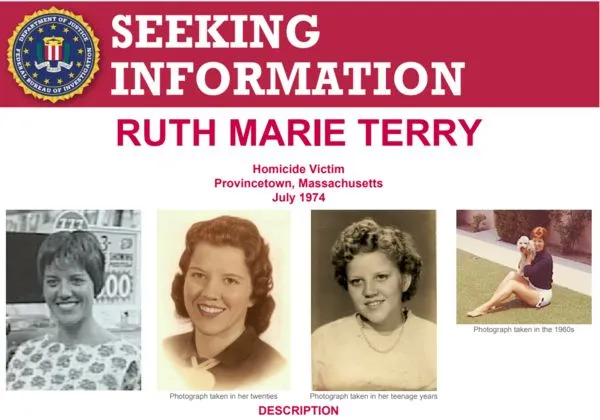 ▲▼1974年轟動全美的「沙丘女子」麻州裸女命案,FBI透過DNA分析、歷史紀錄和族譜研究,成功揭開受害者身分為來自田納西州的泰瑞。(圖/翻攝自FBI)