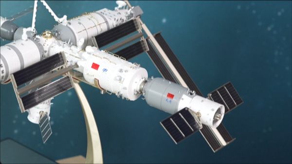 ▲大陸天宮太空站1:1同款模型將在2022珠海航展展出。（圖／CFP）