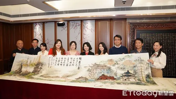 ▲▼「兩岸藝術新天地論壇」開幕 6藝術家現場創作《滬台八景圖》。(圖/ETtoday翻攝)