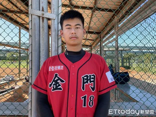 ▲金門聯隊投手楊晉瑋。(圖/記者楊舒帆攝)
