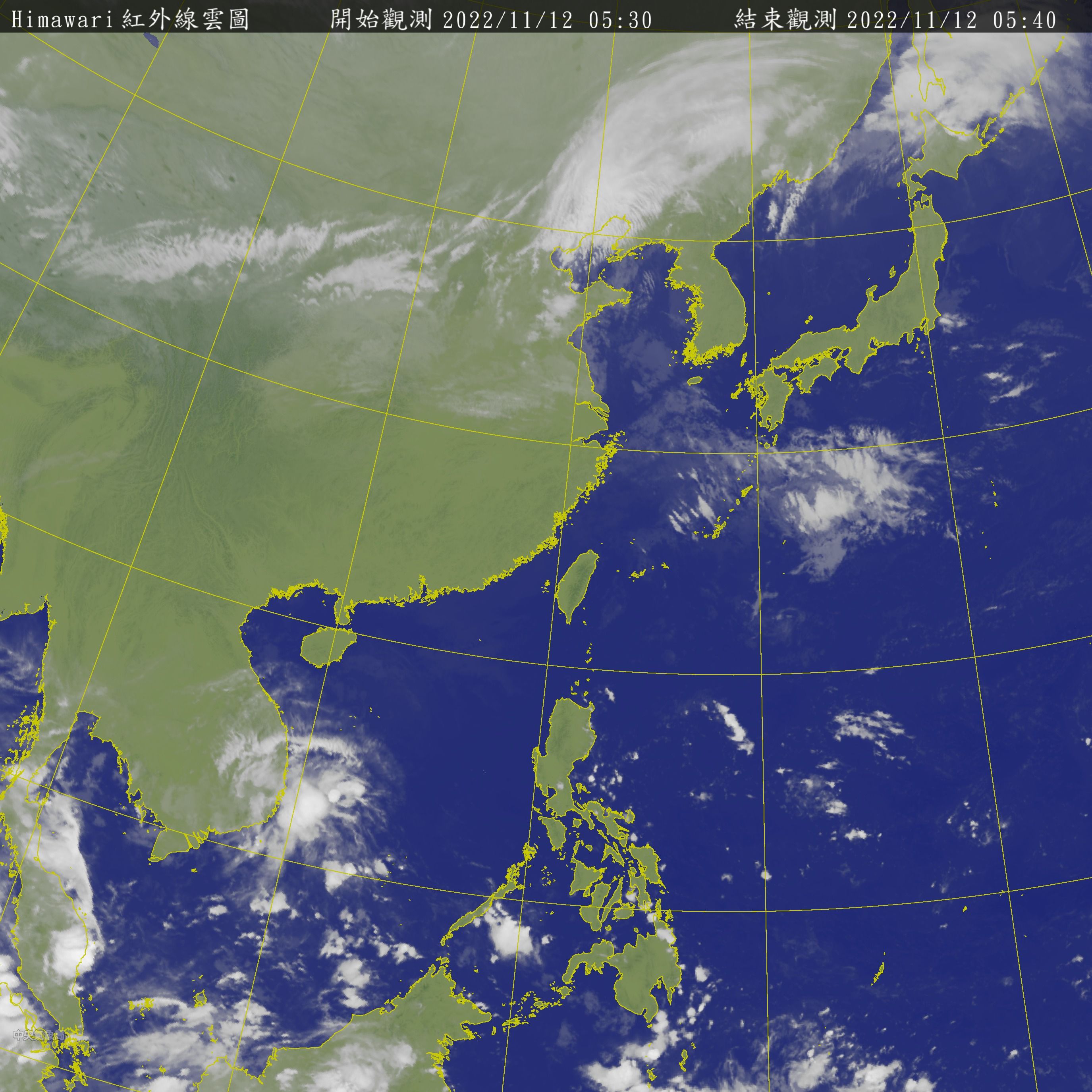 ▲▼衛星雲圖。(圖/中央氣象局)