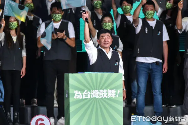 ▲民進黨凱道造勢晚會,臺北市長候選人陳時中發言。(圖/記者林敬旻攝)