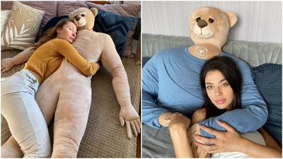 單身狗的新選擇！「成人體型泰迪熊」高170公分　解決夜晚寂寞問題