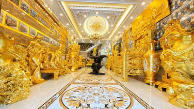 越南富商花3年「打造黃金屋」　裡外全都鍍金！遊客驚艷：微型杜拜