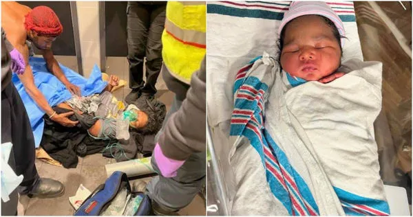 孕婦在麥當勞羊水突然破掉,3名員工合力協助生產,最終順利誕下一名女嬰。(圖/擷取自Facebook/Deandre Phillips)