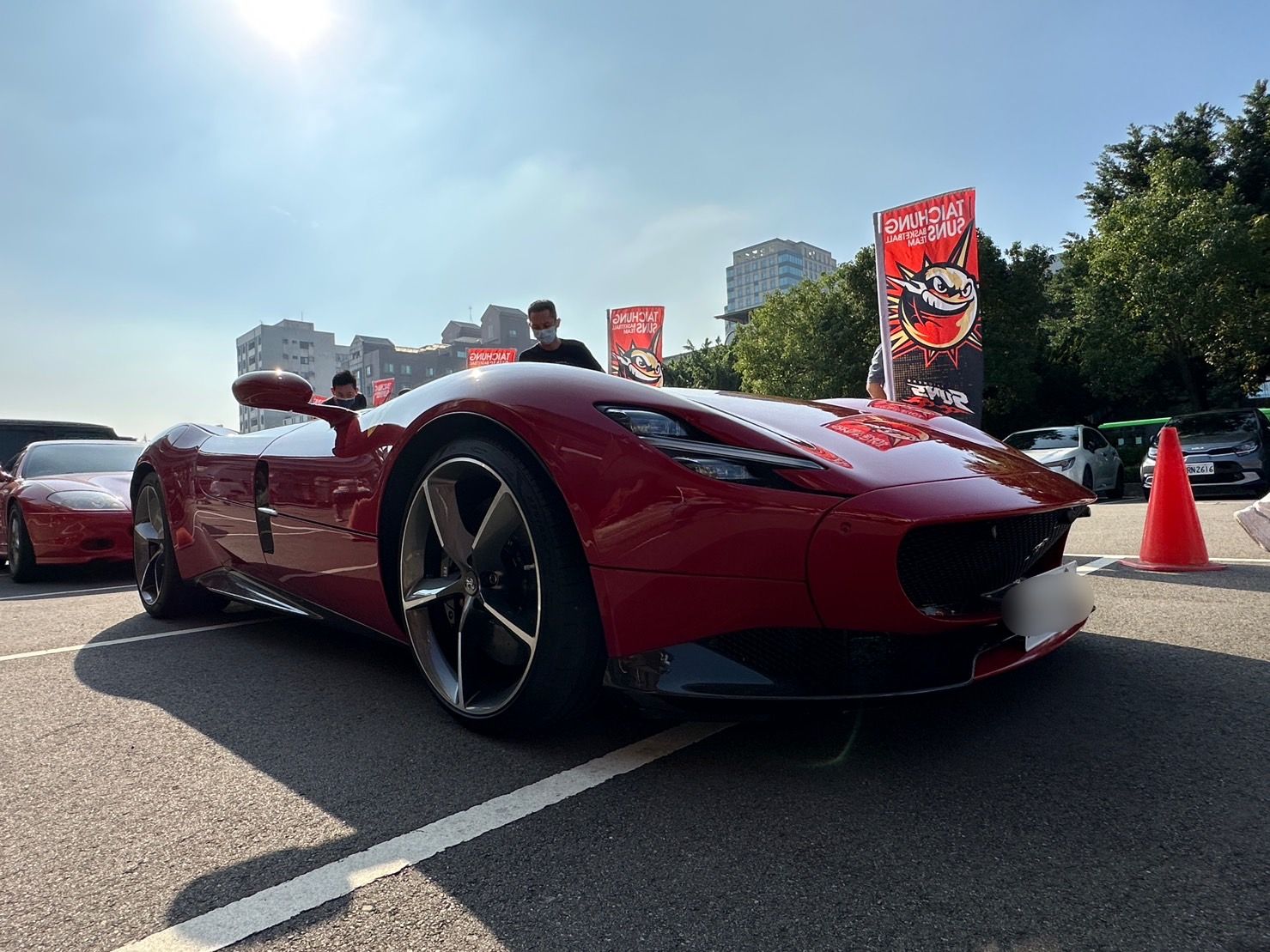 ▲▼台中太陽主場比賽,法拉利Ferrari Monza SP1,Ferrari Monza SP1,超跑,台體大。(圖/記者許權毅攝)