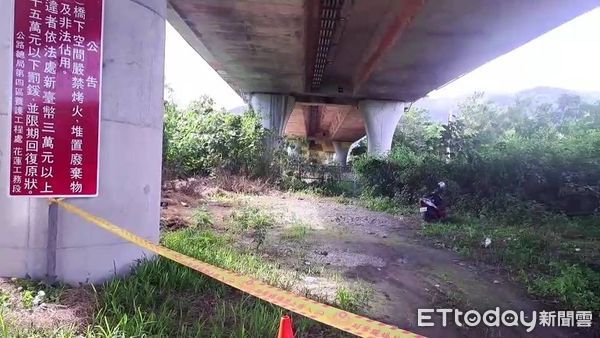 ▲▼ 花蓮和榮橋下驚見男屍 。(圖/記者柯政誟翻攝)