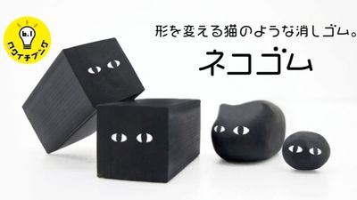 日本文具推出貓咪橡皮擦　「不同擦法就變不同形狀」就像貓咪是液體一樣