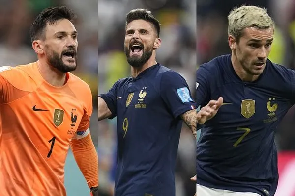 ▲▼洛里斯(Hugo Lloris)、吉魯(Olivier Giroud)、格列茲曼(Antoine Griezmann)。(圖/達志影像/美聯社)
