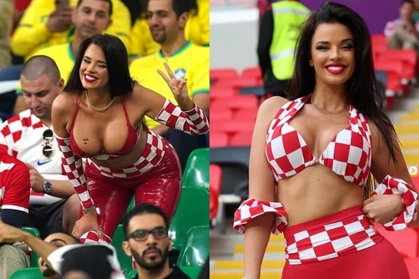 ▲前克羅埃西亞小姐伊凡娜被封為卡達世足「最辣女球迷」。(圖/達志影像/美聯社)