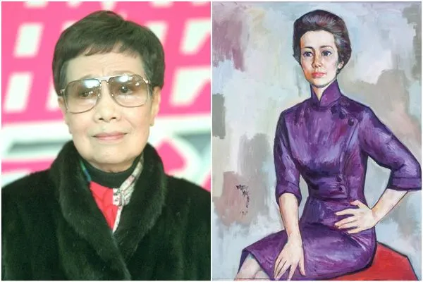 ▲▼作家華嚴過世,享嵩壽100歲。(左圖/中央社提供;右圖/席德進繪製華嚴肖像,台灣好基金會提供)