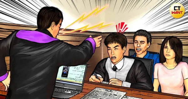 年輕律師在偵查庭抄筆記竟遭檢察官斥責並列為被告。(圖/本刊繪圖組)