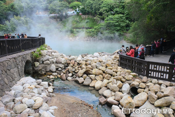 ▲北投,地熱谷公園,地獄谷,國旅,泡湯,手湯。（圖／記者彭懷玉攝）