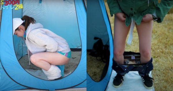 日本YouTuber專門介紹各種野外上廁所的方法,賺進千萬流量。(翻攝自TABIBANANA〜ハーレー2台と古民家暮らし〜YouTube)