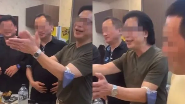 ▲基隆刑警被爆幫黑幫大哥慶生 小隊長率眾高唱「生日快樂歌」。(圖/翻攝自《記者爆料網-公開版》臉書社團)