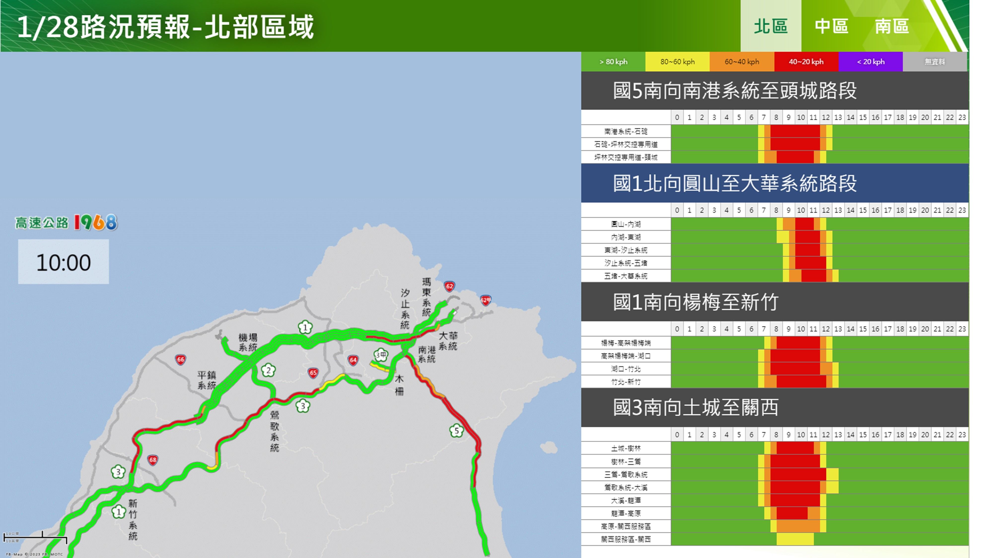 ▲▼高公局預估初七（1/28）重點壅塞路段。（圖／高公局）