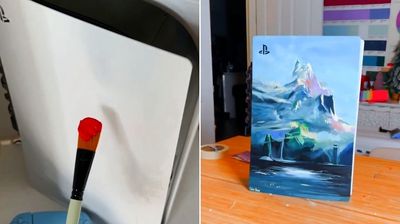 她彩繪男友的PS5　「一筆一筆畫出阿爾卑斯山」網全讚嘆