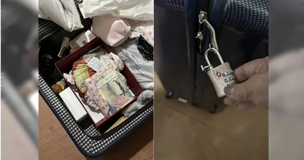 女網友透露家人從歐洲回來,行李被剪東西全被偷。(圖/翻攝自爆料公社)
