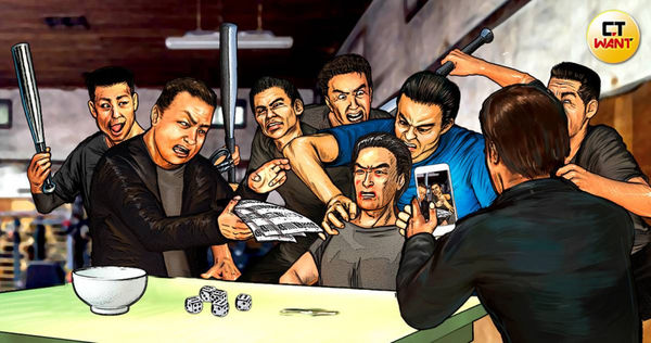 弘仁會近來傳出撈金新手法,鎖定富商豬仔押人毆打勒贖,甚至拿出骰子,企圖將贖金硬掰成賭金。(示意圖/本刊繪圖組)