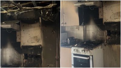 英大學生「用烤麵包機做熱壓吐司」　廚房慘被直接炸掉燒成焦黑