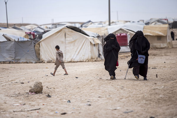 ▲▼許多伊斯蘭國婦女與孩童被收押在敘利亞的al-Hol營地。（圖／達志影像／美聯社）
