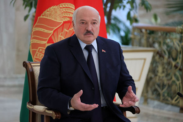 ▲▼白俄羅斯總統盧卡申科 ( Alexander Lukashenko)2023年2月16日在首都明斯克舉行新聞發布會。（圖／路透）
