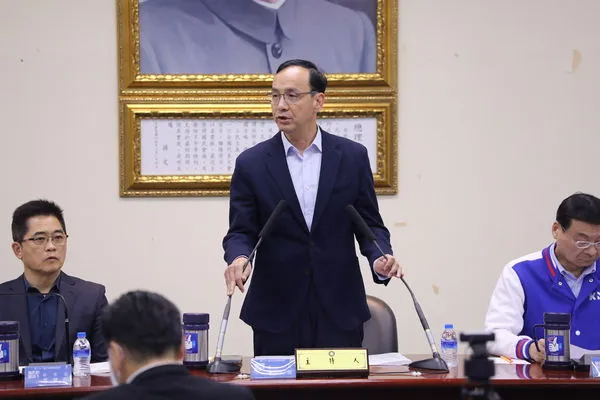 ▲國民黨主席朱立倫出席中常會。(圖/國民黨提供)