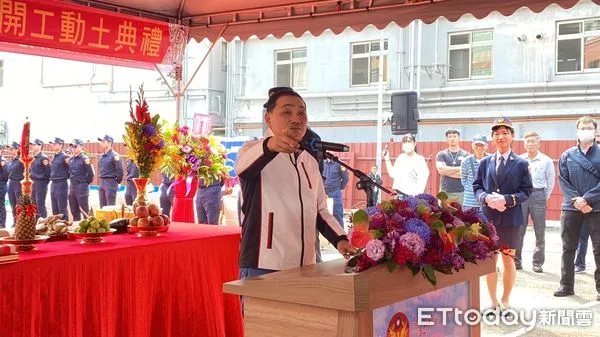 ▲▼ 新北市長侯友宜主持三重分局交通分隊及公有拖吊場共構工程動土典禮 。(圖/記者戴上容攝)